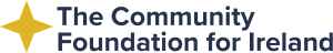 Words for The Community Foundation for Ireland with gold star logo